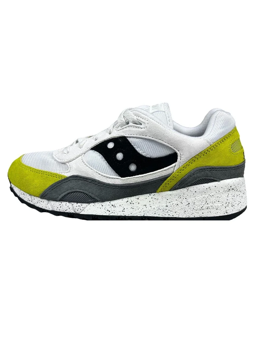 Saucony Shadow 6000 Shoes Men's 8.5 Women's 10 White Gray Performance Sneakers